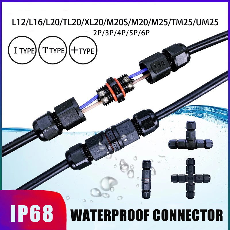 Outdoor Lighting Junction - Conector impermeable IP68, Cable de luz