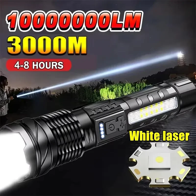Outdoor Lighting Battery Powered - Potente Linterna LED con Indicador de