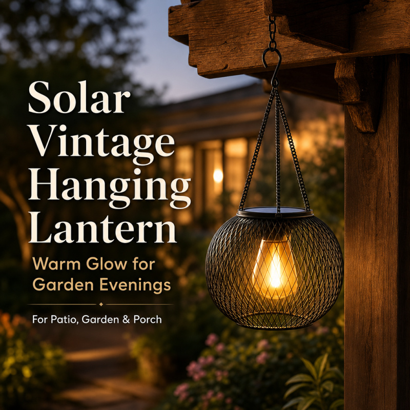 Lámpara LED Solar Colgante par - Hanging Outdoor Lighting reseña y precio