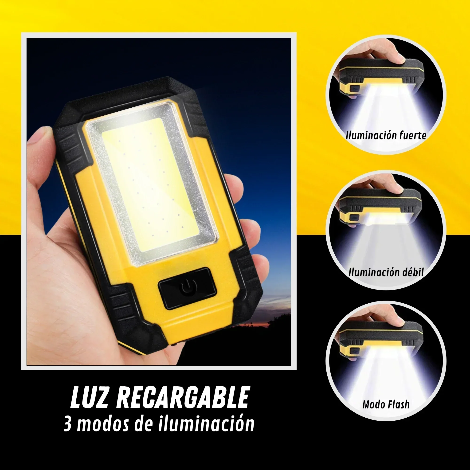 Linterna de Trabajo Recargable - Outdoor Lighting Electric reseña y precio