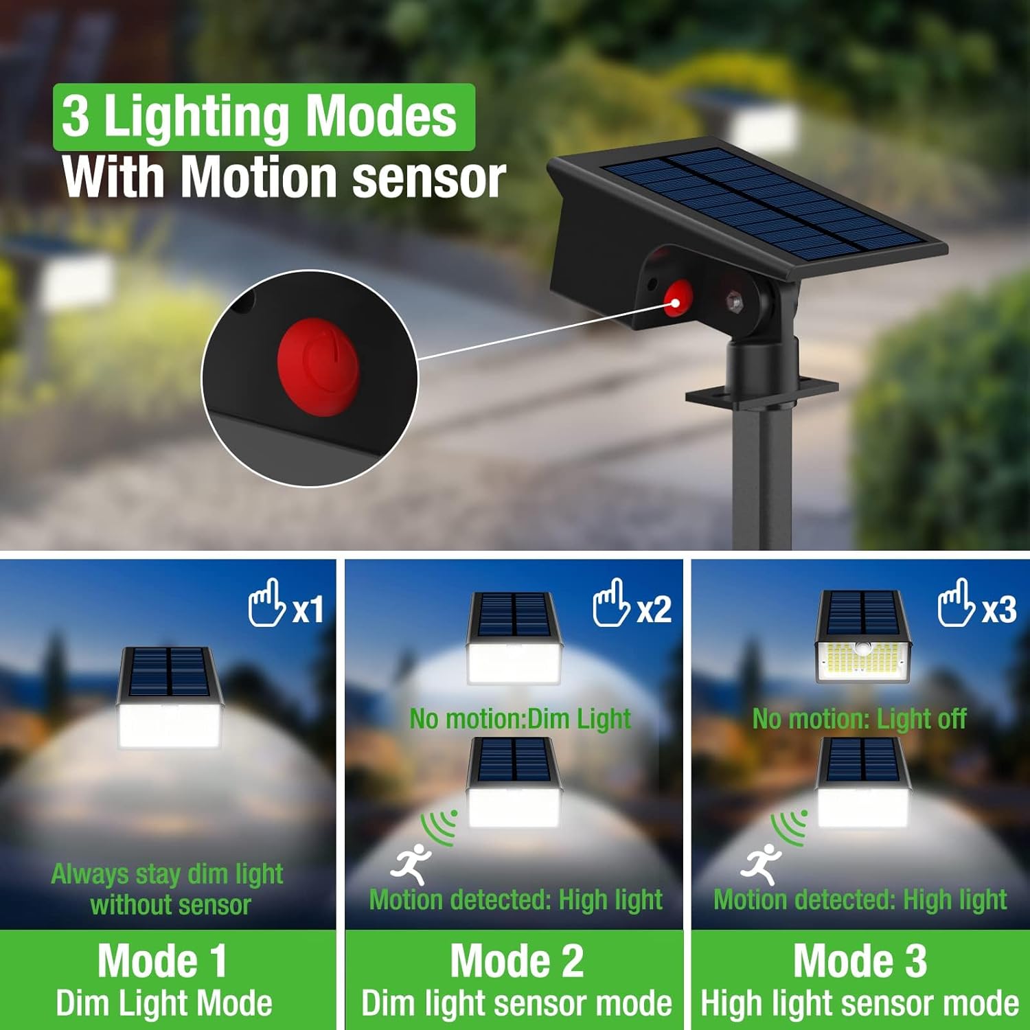 Focos solares con sensor de mo - Outdoor Lighting Electric reseña y precio